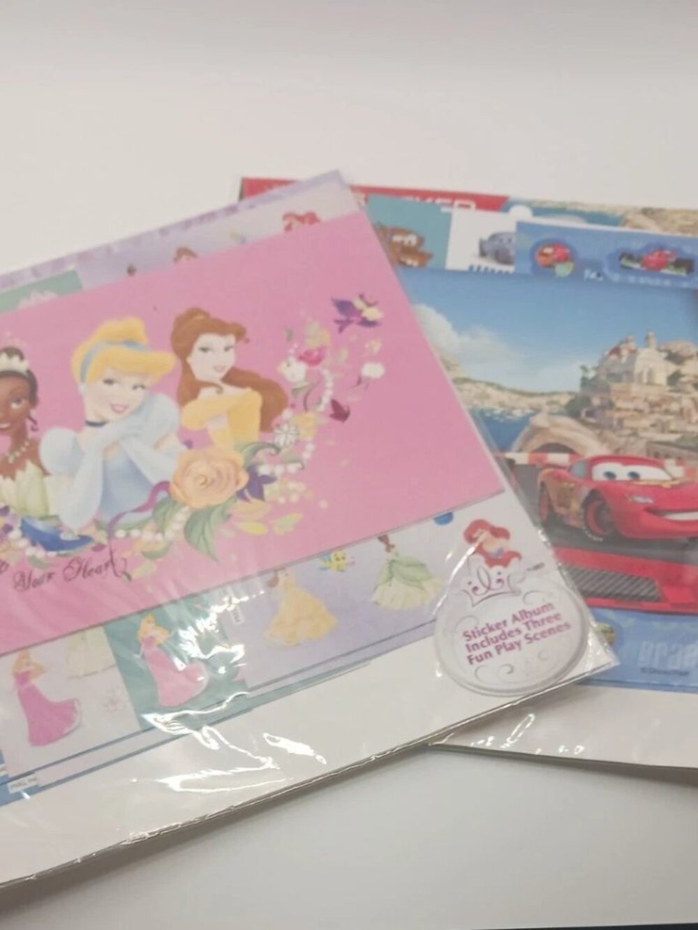 Disney Children's Fun Sticker Books Disney Princesses and Cars